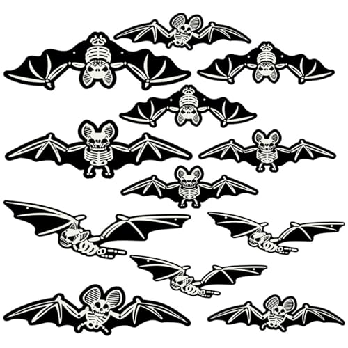 12pcs Bat Decor Luminous Hanging Skeleton Fledermäuse Halloween Dekor Realistische gruselige Halloween -Dekorationen für Outdoor -Baumporch Yard Rasen Innenfledermaus 12pcs Bat Decor Luminous Hanging Skeleton Fledermäuse Halloween Dekor Realistische gruselige Halloween -Dekorationen für Outdoor -Baumporch Yard Rasen Innenfledermaus von Joygoodta