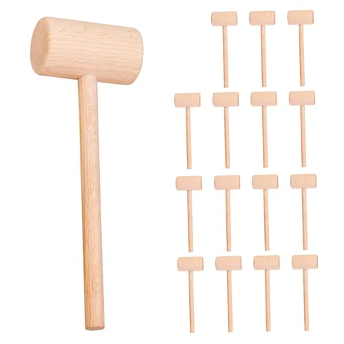 16pcs Crab Malets 2, 5 x 7, 7 Zoll Holzhammer leicht zu reinigen wiederverwendbare Meeresfrüchte -Cracker für Krabben Hummerschläger von Joygoodta