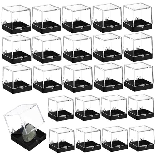 24pcs kleine Display -Box, Plastic Clear Rock Collection Display -Hülle, 1.4x1.4x1.4 Quadratproben Boxen für Steine und Mineralspeichersammlung 24pcs kleine Display -Box, Plastic Clear Rock Collection Display -Hülle, 1.4x1.4x1.4 Quadratproben Boxen für Steine und Mineralspeichersammlung von Joygoodta