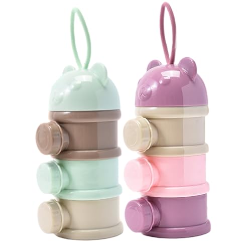 2pcs Babypuderspender, 3x7 tragbare 3 Schichten Babyformelbehälter, praktischer Multi-Gebrauchsmilchpulver-Formel-Spender für Außenreisen 2pcs Babypuderspender, 3x7 tragbare 3 Schichten Babyformelbehälter, praktischer Multi-Gebrauchsmilchpulver-Formel-Spender für Außenreisen von Joygoodta
