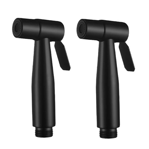 2pcs Toiletten Bidet Sprayer, abnehmbarer Edelstahl -Handheld -Bidet -Sprühgerät, Badezimmerzubehör für Küchen- und Toilettenreinigung, schwarz von Joygoodta