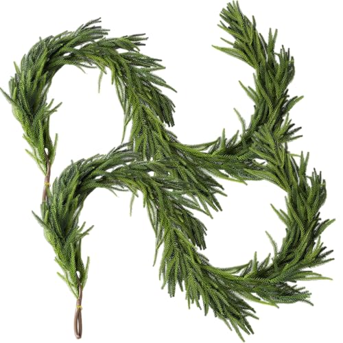 2pcs Weihnachtsgirlande, 5, 9 Fuß echte Berührung Norfolk Pine Girland 2pcs Weihnachtsgirlande, 5, 9 Fuß echte Berührung Norfolk Pine Girland von Joygoodta