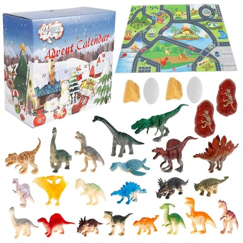 Dinosaurier-Adventskalender 2025 24 Tage Kleinkind-Adventskalender mit 24 Spielzeugen und Kartenlehrer-Eltern-Kind-Weihnachtsfestspielzeug für Kinder Dinosaurier-Adventskalender 2025 24 Tage Kleinkind-Adventskalender mit 24 Spielzeugen und Kartenlehrer-Eltern-Kind-Weihnachtsfestspielzeug für Kinder von Joygoodta