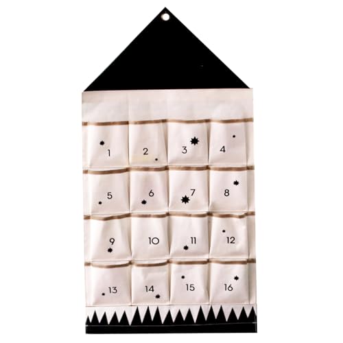 Fabric Advent Calender mit Taschen Füllbares Hangs -Weihnachts -Countdown -Kalender wiederverwendbar für Home Office School, 16 Taschen Fabric Advent Calender mit Taschen Füllbares Hangs -Weihnachts -Countdown -Kalender wiederverwendbar für Home Office School, 16 Taschen von Joygoodta