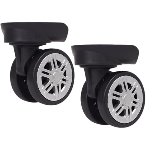 Gepäckräder Ersatz 2pcs 360 ° rotierende Stummschalträder Ersatz Starklastlager Koffer für Reisehaus bewegen von Joygoodta