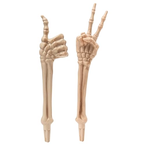 Halloween Skeleton Arms 2pcs gruseliger realistischer Daumen up & v Schild Halloween Skelett Hände Stakes Dekorationen Yardschild für Innenparty im Freien Halloween Skeleton Arms 2pcs gruseliger realistischer Daumen up & v Schild Halloween Skelett Hände Stakes Dekorationen Yardschild für Innenparty im Freien von Joygoodta