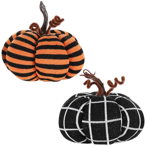 Joygoodta 2pcs Mini Kürbisse, 6, 3 x 5, 5 Zoll Leichtes Kürbisse Dekor für Halloween Home Bauernhaus Dekor Mini von Joygoodta
