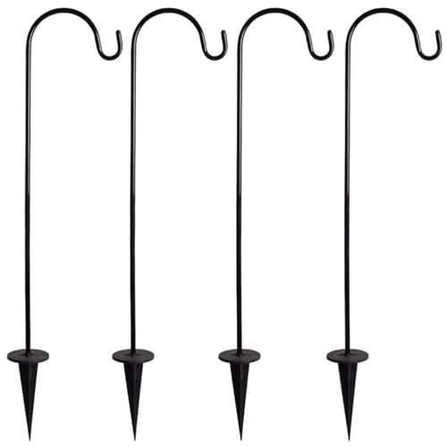 Joygoodta 4pcs Shepherds Hooks, 29 verstellbare Eisenhirtenhaken für Outdoor zum Aufhängen von Laterne, Hummingbird -Feeder, leichter Pflanzenhaken von Joygoodta