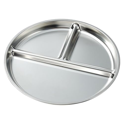 Joygoodta Kinderplatten aus Edelstahl, 3 Fächer geteilte Portionskontrollplatte mit Saugen, nicht giftig stapelbare Camping -Lebensmittelschale für Zuhause, Schule, Büro Edelstahl Kinderplatten Joygoodta Kinderplatten aus Edelstahl, 3 Fächer geteilte Portionskontrollplatte mit Saugen, nicht giftig stapelbare Camping -Lebensmittelschale für Zuhause, Schule, Büro Edelstahl Kinderplatten von Joygoodta