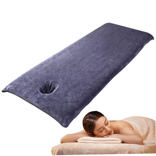 Joygoodta Massagebettbedeckung mit Gesichtsloch, 32 x 75 Zoll absorbierende Massage -Tischabdeckung, Couch mit weicher Mikrofaser, wiederverwendbares Schönheitsbett, Greymassage von Joygoodta