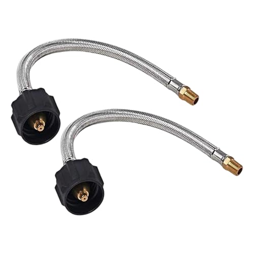 Joygoodta RV Propanschlauch 2pcs Edelstahl gewebter Propan-Tankschlauch mit QCC1 und 1/4 männlichem NPT Anti-Leak-Ersatz BBQ/RV-Zubehör Joygoodta RV Propanschlauch 2pcs Edelstahl gewebter Propan-Tankschlauch mit QCC1 und 1/4 männlichem NPT Anti-Leak-Ersatz BBQ/RV-Zubehör von Joygoodta