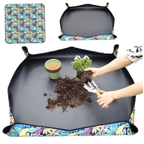 Joygoodta Repotting Matte, 39, 4 x 39, 4 Zoll Repoting Matte für Innenpflanzen mit Metall-Schnappknöpfen, wasserdicht Joygoodta Repotting Matte, 39, 4 x 39, 4 Zoll Repoting Matte für Innenpflanzen mit Metall-Schnappknöpfen, wasserdicht von Joygoodta