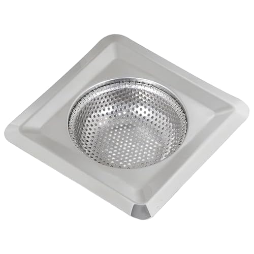 Spülenabflusssieb, 4, 3 Zoll quadratisch Edelstahl Sink Sieb Sieb Korb, feiner Maschenabfluss Haarfänger für das Küchenbad Spülenabflusssieb, 4, 3 Zoll quadratisch Edelstahl Sink Sieb Sieb Korb, feiner Maschenabfluss Haarfänger für das Küchenbad von Joygoodta