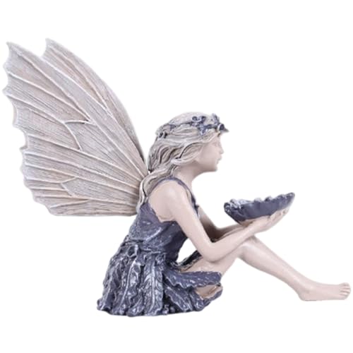 Joygoodta Vogelfutterlieber, wasserdichte Harz Vogelfutterhäuschen für Outdoors, 5, 9 x 5, 1 x 2, 4 Zoll Sitzen Elfen mit Schüssel Gartenstatuen für Gartenrasen Veranda Garten im Freien im Freien Joygoodta Vogelfutterlieber, wasserdichte Harz Vogelfutterhäuschen für Outdoors, 5, 9 x 5, 1 x 2, 4 Zoll Sitzen Elfen mit Schüssel Gartenstatuen für Gartenrasen Veranda Garten im Freien im Freien von Joygoodta