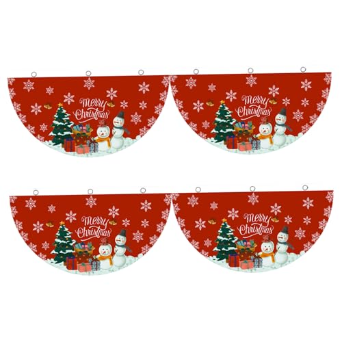 Weihnachten Bunting 4pcs 1.5x3ft Schneemannbaum gegenwärtige Bunting -Flags mit Hängen von Weihnachtskräften für Veranda Kamin Mantel Geländertürfenster Weihnachten Bunting 4pcs 1.5x3ft Schneemannbaum gegenwärtige Bunting -Flags mit Hängen von Weihnachtskräften für Veranda Kamin Mantel Geländertürfenster von Joygoodta