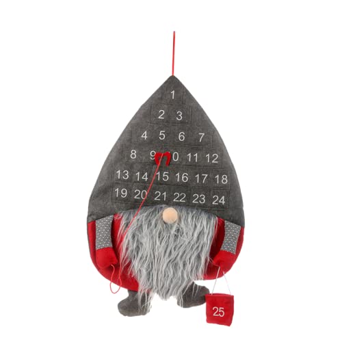 Weihnachtsab Adventskalender Wand Hanging Schwedische Tomte Santa Gnome Adventskalender mit 25 Taschen für Kinder Weihnachtsferien Dekorationen - grauer Hut Gnome Weihnachtsab Adventskalender Wand Hanging Schwedische Tomte Santa Gnome Adventskalender mit 25 Taschen für Kinder Weihnachtsferien Dekorationen - grauer Hut Gnome von Joygoodta