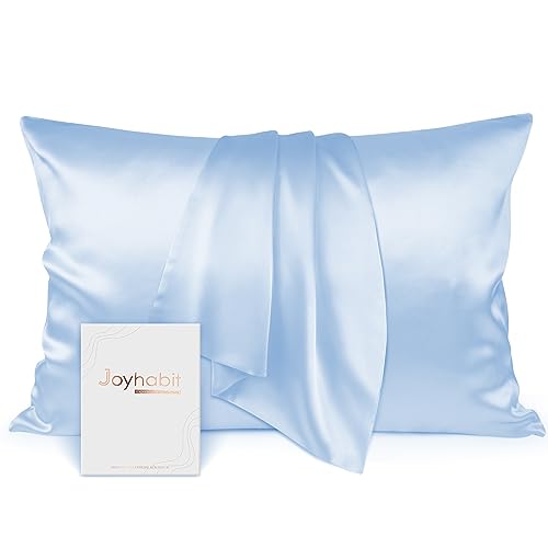 Joyhabit Seidenkissenbezug 40x60, Himmelblau, 16MM Silk Pillowcase aus 100% Bio Maulbeerseide, Super für den Schutz der Haarqualität und der Haut von Joyhabit