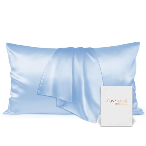 Joyhabit Seidenkissenbezug 40x80, Himmelblau, 16MM Silk Pillowcase aus 100% Bio Maulbeerseide, Super für den Schutz der Haarqualität und der Haut von Joyhabit