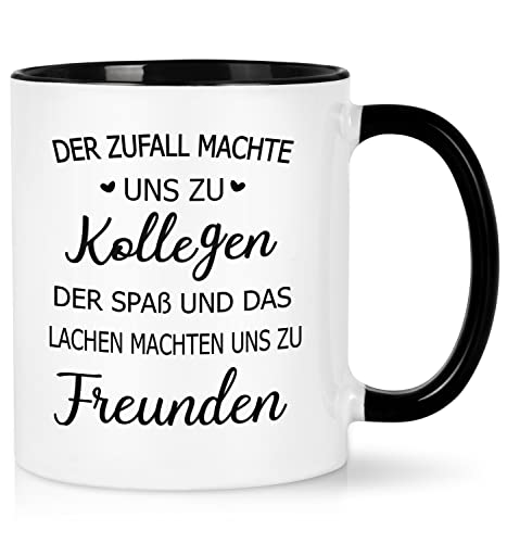 Abschiedsgeschenk für Kollegen Jobwechsel Tasse, 11oz Abschied Tasse Geschenk Kollegen Abschiedsgeschenk Jobwechsel, Personalisiert Kaffeetassen mit Spruch - Der Zufall machte uns zu Kollegen, 320ML von Joymaking