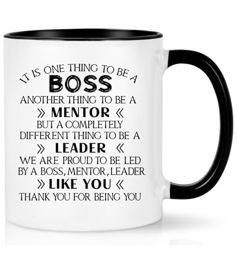 Joymaking Bester Chef Geschenk für Männer Frauen Kaffeetasse 11oz Chef Tasse für Geburtstag Ruhestand Büro Geschenke Beste Boss Geschenke für Männer - Thank You For Being You von Joymaking