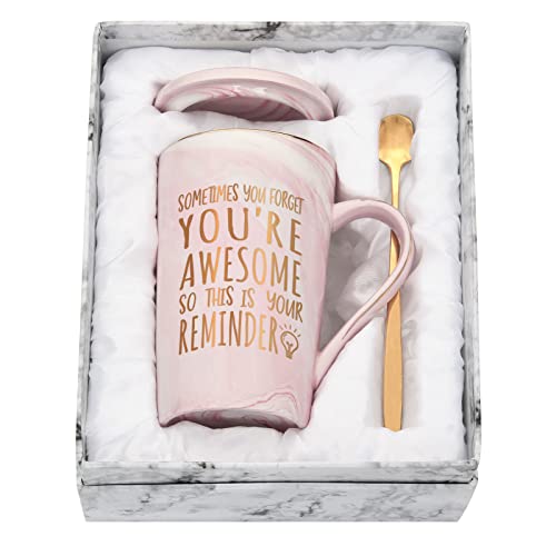 Joymaking Geburtstagsgeschenk für Frauen, Kaffeetasse Beste Freundin Geschenk zum Geburtstag Weihnachten, Persönliche Geschenkideen für Freundin - You Are Awesome, 400ml Tasse mit Geschenkbox von Joymaking