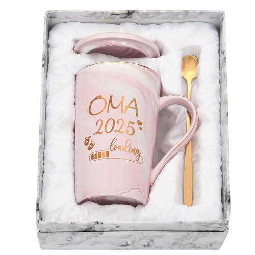 Joymaking Kaffeetasse Oma Loading 2025 Geschenk für werdende Großmutter perfecte Schwangerschaft verkünden Tasse Geschenk für werdende Oma, 400ml Rosa Joymaking Kaffeetasse Oma Loading 2025 Geschenk für werdende Großmutter perfecte Schwangerschaft verkünden Tasse Geschenk für werdende Oma, 400ml Rosa von Joymaking