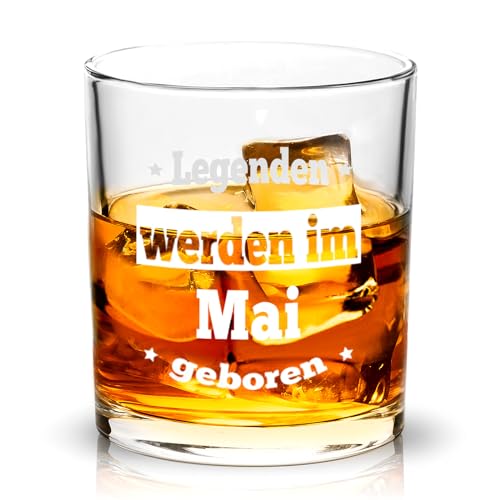 Joymaking Whiskeyglas Geschenke für Männer, Geburtstagsgeschenk für Männer, Männer Geburtstagsgeschenke im Mai, Sinnvolle Lustige Geschenke für Männer Papa Freund Mitarbeiter Sohn Opa 300ml von Joymaking