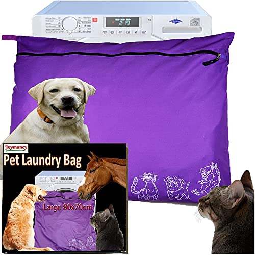 Joymaney Haustier-Wäschesack | Verhindert Tierhaare in der Waschmaschine | Baumwoll-Jumbo-Größe Waschbeutel, YKK-Reißverschluss, ideal für Hunde, Katzen, Pferde von Joymaney