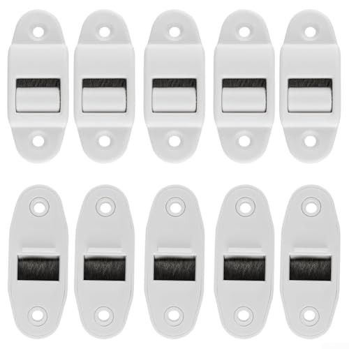 10 Stück Gurtführung Rollladen 23 mm, Rollos Gurtführung mit Bürste, 40 mm Lochabstand, Geräuschreduzierung für reibungslose Rollen, Jalousienbewegung von JoyousMall