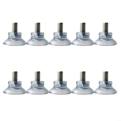 10 Stück M8-Saugnäpfe mit Rändelschrauben zur einfachen Befestigung an Glas, Wänden und mehr (34 mm) von JoyousMall