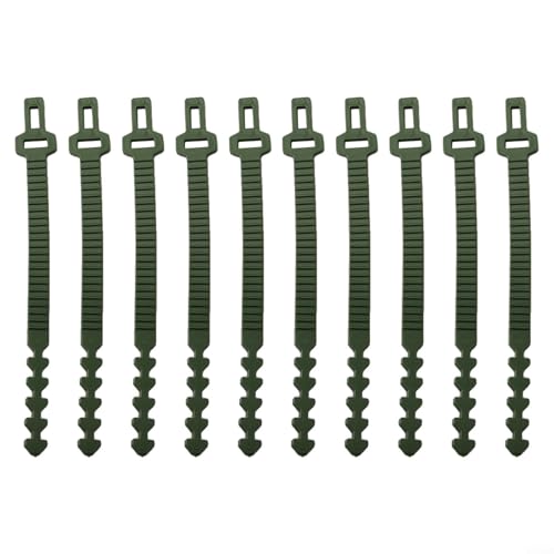 10 Stück weiche Gummi-Bänder für Bäume, strapazierfähig, verstellbare Pflanzenstützgurte mit UV-Beständigkeit zur Sicherung von Gartenbäumen im Freien 10 Stück weiche Gummi-Bänder für Bäume, strapazierfähig, verstellbare Pflanzenstützgurte mit UV-Beständigkeit zur Sicherung von Gartenbäumen im Freien von JoyousMall