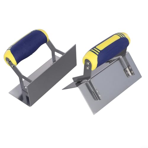2 Stück Edelstahl-Betonkantenkellen, Betonfugenwerkzeug-Set, Mauerwerk, Zement, Rost- und Erosions-beständig, leicht zu reinigen (innen + außen) von JoyousMall