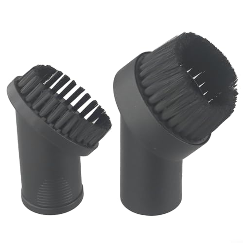 2 Stück runde Staubsaugerbürste, drehbare runde Köpfe, Bürstenzubehör mit weichen Borsten für 32 mm Durchmesser Vakuum zur Kratzschutz von JoyousMall
