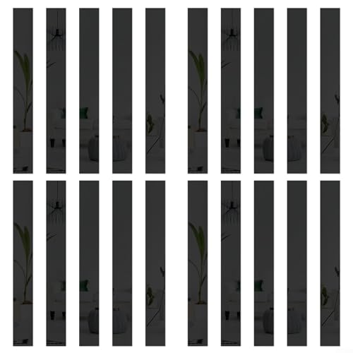 20 Stück lange Streifen Acryl Wandaufkleber für eine modische Atmosphäre in Ihrem Zuhause (schwarz) von JoyousMall