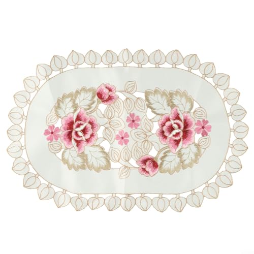 30 x 45 cm Spitzen-Tischsets mit Vintage-Blumenstickerei für Esstische (Nr. 1) von JoyousMall