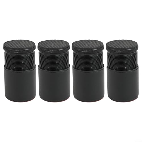 4-teiliges Bettmöbel-Erhöhungs-Set, verstellbare Möbelerhöhungen, rutschfeste Bettfüße, Aufzug, 4,7–7,9 cm Höhe, geräuschreduzierende Unterstützung für Sofa, Stuhl, Schrank (schwarz) von JoyousMall