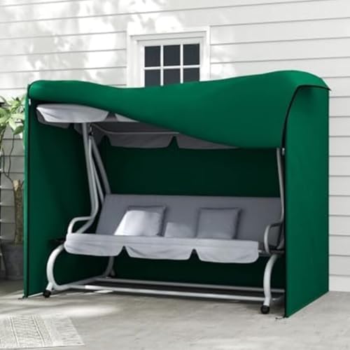Abdeckung für 3-Sitzer-Gartenschaukeln, wasserdicht, strapazierfähig, staubabweisend, UV-Schutz, mit Kordelzug und Reißverschluss, leicht zu reinigen (220 x 125 x 170 cm) von JoyousMall