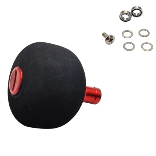Angelrolle DIY Modifikation EVA sphärischer Knauf mit Lagern, Unterlegscheiben, Schrauben, leichtes Teil zum Werfen und Rollen (rot) von JoyousMall
