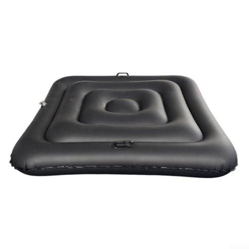 Aufblasbare Poolabdeckung, 135 cm, quadratisch, energiesparend, aufblasbar, staubdicht und ganzjähriger Schutz, isolierter Deckel für Outdoor-Wannen (Schwarz A) von JoyousMall