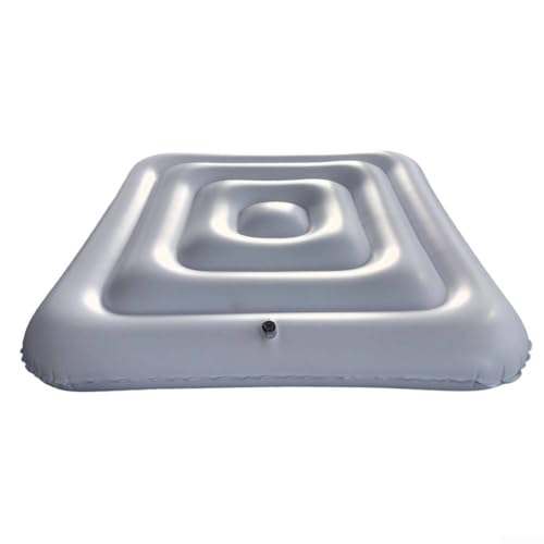 Aufblasbare Poolabdeckung, 135 cm, quadratisch, energiesparend, aufblasbar, staubdicht und ganzjähriger Schutz, isolierter Deckel für Outdoor-Wannen (Weiß B) von JoyousMall