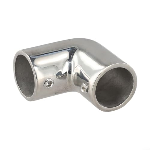 Bootsrohrverbinder, Boot-Handlauf-Rohr, Edelstahl, runde Rohre, Verbindungsstück, Yachtschiff, hochglanzpoliert, Ellenbogen-Hardware-Zubehör (25 mm) von JoyousMall