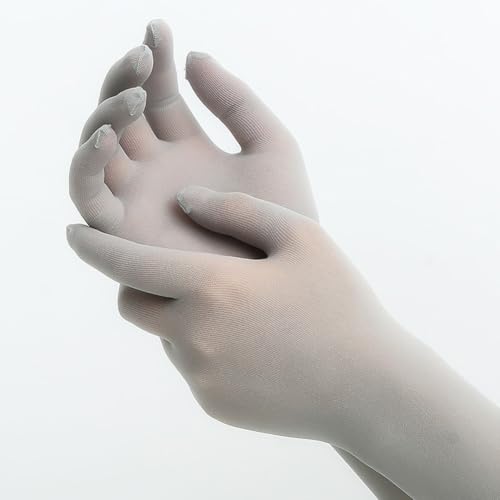 Dehnbare, nahtlose, transparente Handschuhe für Damen und Herren, atmungsaktive Nylon-Handschuhe mit Netzgarn-Design, ultradünn, enge Passform, geeignet für mehrere Einstellungen, 40 cm Länge (grau) Dehnbare, nahtlose, transparente Handschuhe für Damen und Herren, atmungsaktive Nylon-Handschuhe mit Netzgarn-Design, ultradünn, enge Passform, geeignet für mehrere Einstellungen, 40 cm Länge (grau) von JoyousMall