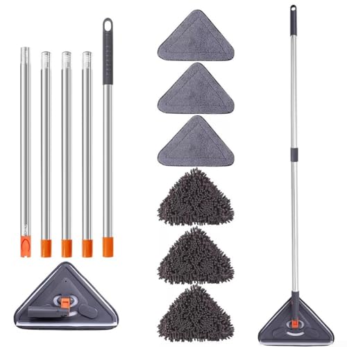 Effektiver Multi-Reiniger, Teleskop-Decken-Staubwedel, ausgestattet mit sechs Mikrofaser-Chenille-Ersatz für Pads für überlegene Staubaufnahme von JoyousMall
