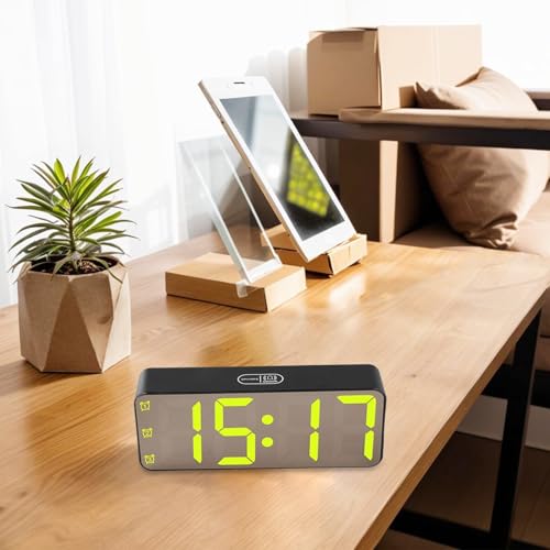 Ein moderner Touch für Ihr Schlafzimmer mit diesem kompakten Design der akustischen Alarmuhren mit einer klaren Oberfläche von JoyousMall