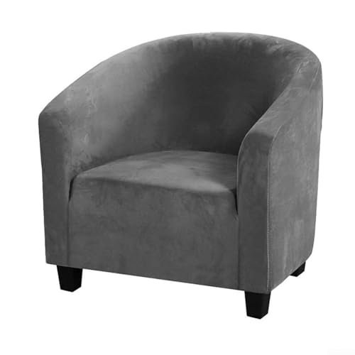 Eleganter Silberfuchs-Samtbezug für Clubsessel mit 360-Grad-Schutz (grau) von JoyousMall