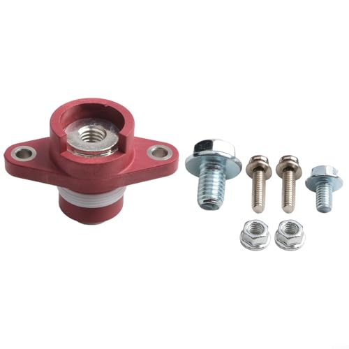 Energiespeicher-Stromklemme 150 A Kapazität mit rundem Messing-Klemmblock und flammhemmender Isolierung für Stabilität (rot) von JoyousMall