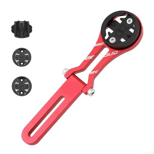 Fahrrad-Computer-Halterung, Fahrradhalterung, verstellbare Lenkerhalterung, Verlängerungshalterung aus Aluminiumlegierung, Vorbau für Radfahren, GPS-Computer, schwarz (rot) von JoyousMall