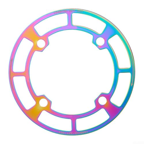 Fahrrad-Kettenblattschutz aus Aluminiumlegierung für einzelnes Kettenblatt, kompatibel mit 104 mm 32 36T 38 42T (32–36T Rot) von JoyousMall