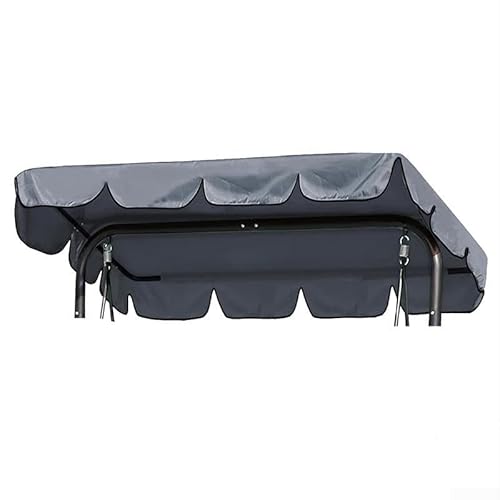 Gartenschaukelstuhl-Ersatz, 420D wasserdicht, 2- und 3-Sitzer-Gartenstuhl, Sonnenschutz für Hof, Terrasse, 210 x 145 x 18 cm (grau) von JoyousMall