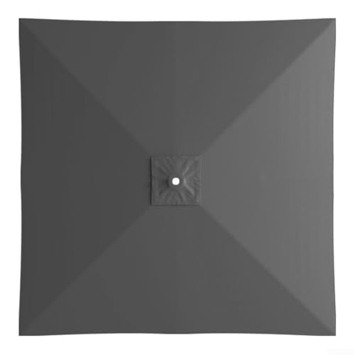 Gartenschirm-Abdeckung, Polyester, wasserdicht, quadratisch, Ersatz-Sonnenschirm, Sonnenschutz für Terrasse, Hof, Strand, 160 g, 2 x 2 m (grau) von JoyousMall
